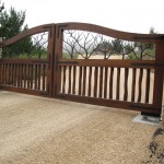 Hand hewed wood & Metalsmithing custom gate